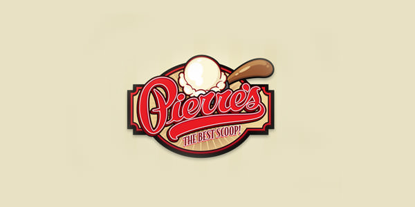 Pierre's Ice Cream thiet ke logo nha hang